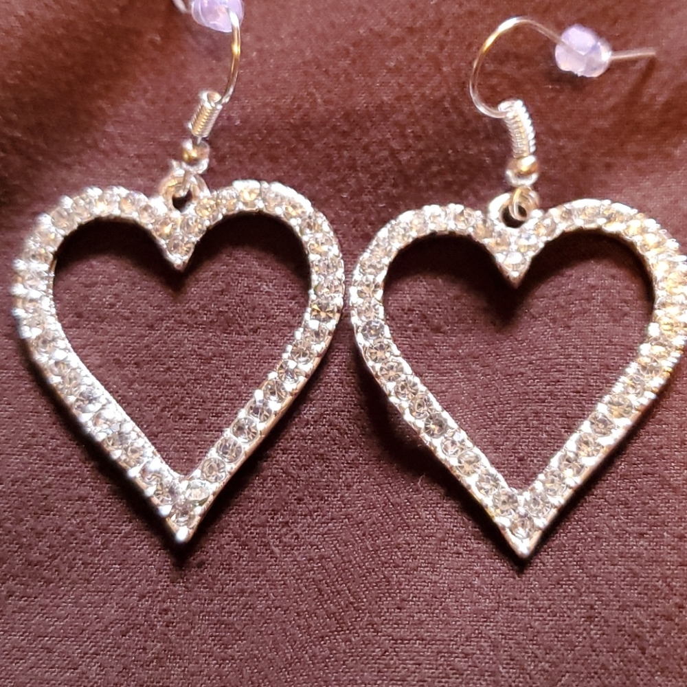 Sparkly Heart Earrings❤